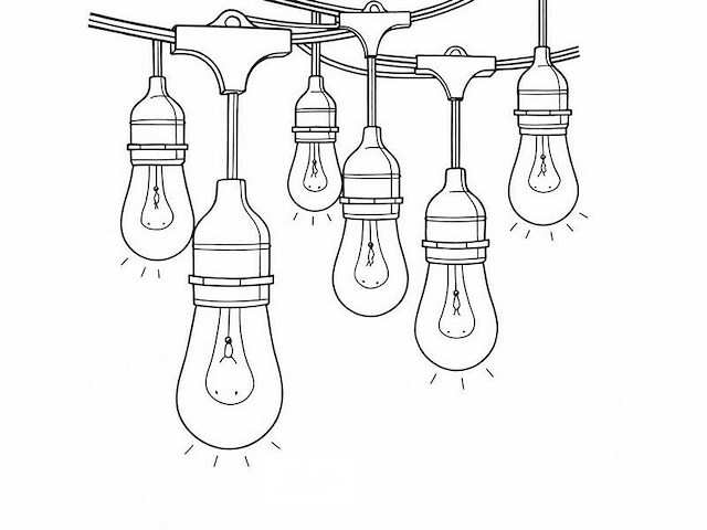 10 meter – e27 – koppelbare prikkabel – ip44 – met stekker (x20) - afbeelding 4 van  6