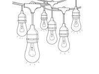 10 meter – e27 – koppelbare prikkabel – ip44 – met stekker (x4) - afbeelding 5 van  6