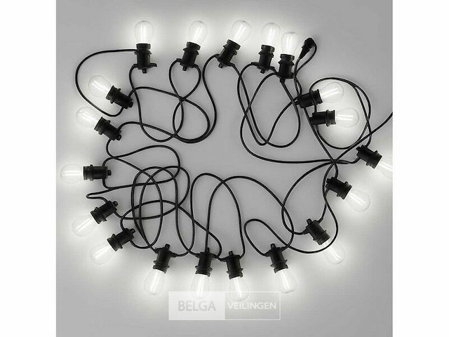 10 meter – e27 – koppelbare prikkabel – ip44 – met stekker (x6) - afbeelding 1 van  6