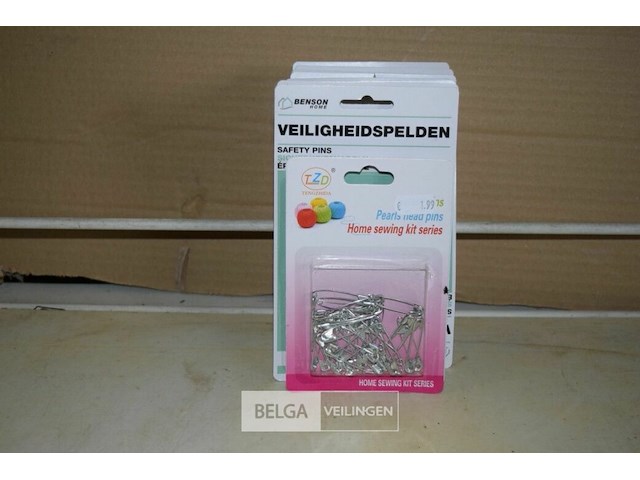 10 pakjes veiligheidsspelden div. maten - afbeelding 1 van  2