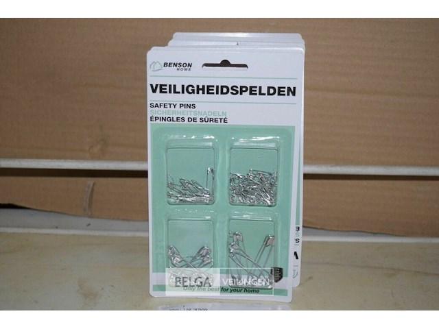 10 pakjes veiligheidsspelden div. maten - afbeelding 2 van  2