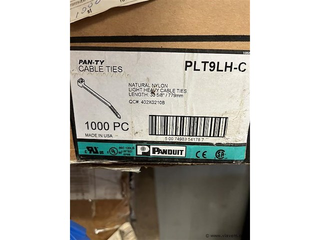 10 pakken a 100 stuks panduit kabelbinders - afbeelding 1 van  4