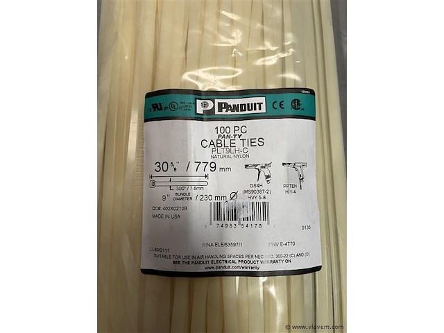 10 pakken a 100 stuks panduit kabelbinders - afbeelding 3 van  4