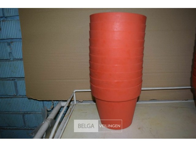 10 plastieken bloempotten - afbeelding 2 van  2