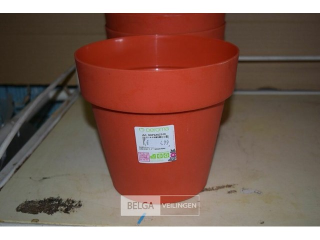 10 plastieken bloempotten - afbeelding 2 van  2