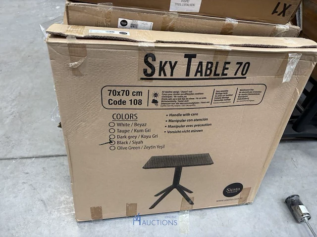 10 pvc terrastafels siesta sky table 70 elk - afbeelding 2 van  2