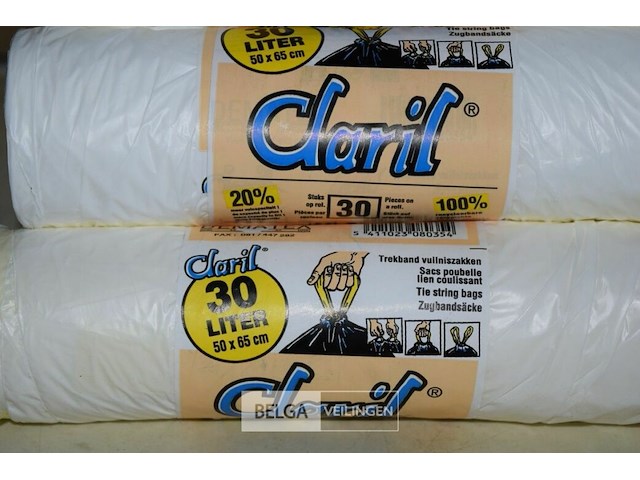 10 rollen x30st trekband vuilnisbakken 30l - afbeelding 2 van  2