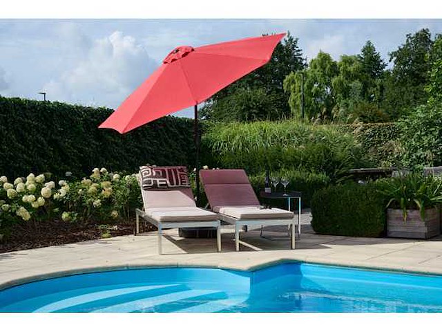 10 stuks - parasol - rood - afbeelding 1 van  5