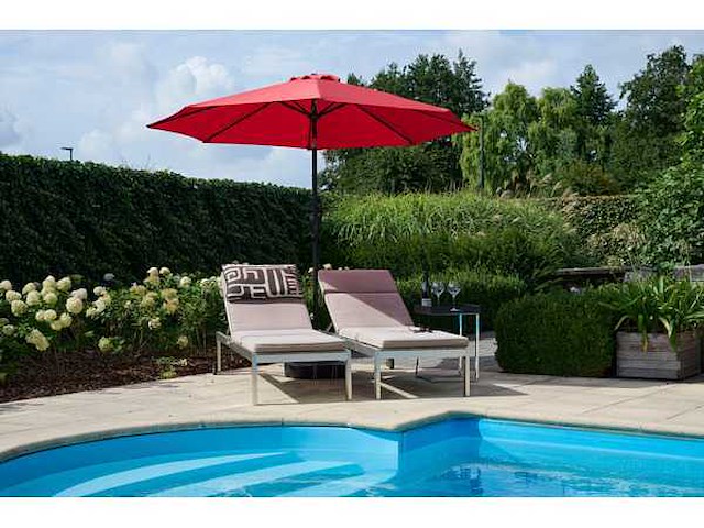 10 stuks - parasol - rood - afbeelding 1 van  3