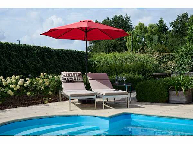 10 stuks - parasol - rood - afbeelding 4 van  5