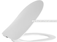 10 stuks, flat wc-zitting duroplast - afbeelding 1 van  2