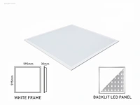 (10 x) 10 x 40w 3 kleur cct 60*60 inbouw backlit... - afbeelding 8 van  8