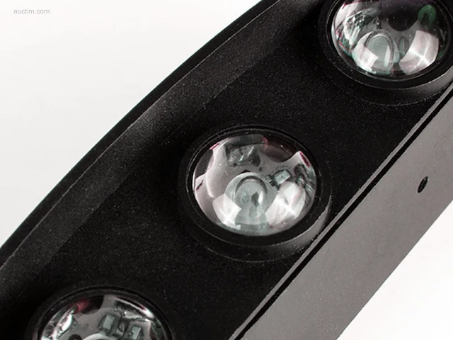 (10 x) 10 x 6w led wandlamp zes licht zwart warm... - afbeelding 7 van  9