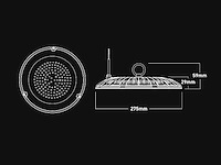 10 x 100w 6500k led ufo highbay slim waterdicht - afbeelding 5 van  9