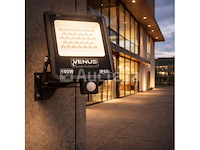 10 x 100w led-floodlight met bewegingssensor – 4000k neutraal wit - afbeelding 3 van  5