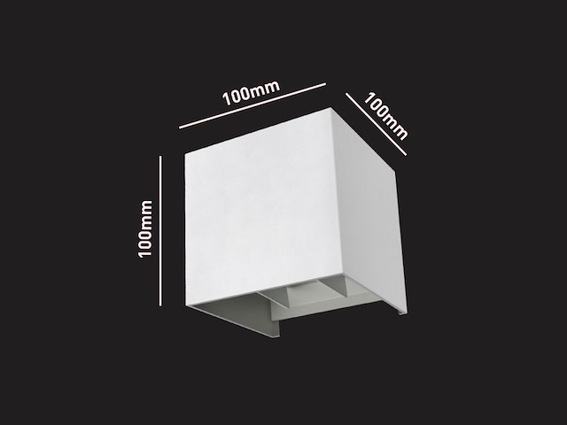 10 x 12w led wit wandlamp kubus duo licht verstelbaar waterdicht - afbeelding 7 van  9