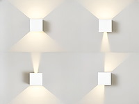 10 x 12w led wit wandlamp kubus duo licht verstelbaar waterdicht - afbeelding 6 van  9