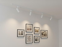 10 x 18w 4000k led pro railspot cilinder zand wit draaibaar - afbeelding 3 van  7