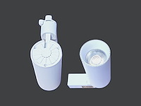 10 x 18w 4000k led pro railspot cilinder zand wit draaibaar - afbeelding 5 van  7