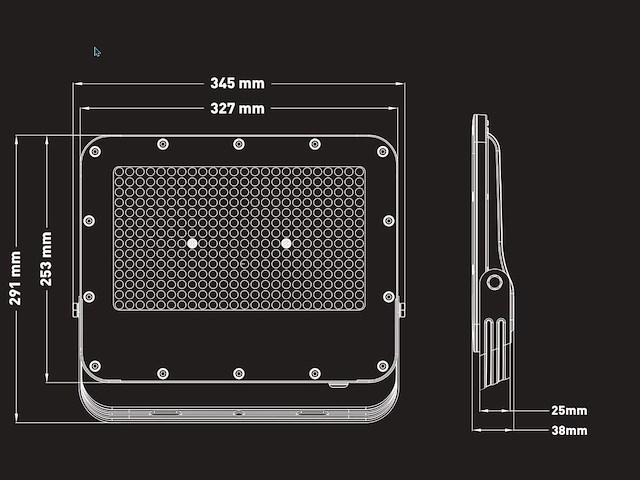 10 x 200w 3000k led breedstralers met lens waterdicht - afbeelding 6 van  8