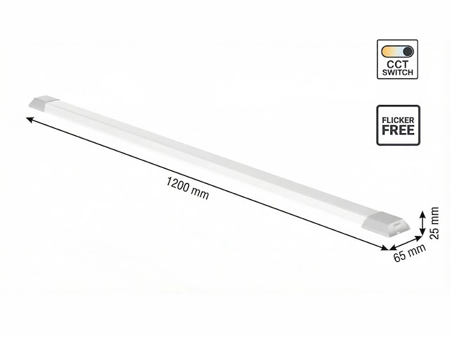 10 x 40w 3 colour cct led batten light - afbeelding 4 van  6