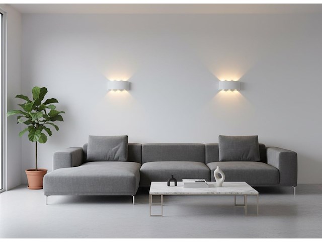 10 x 6w led ovaal wandlamp zes licht zand wit warm wit waterdicht - afbeelding 5 van  8
