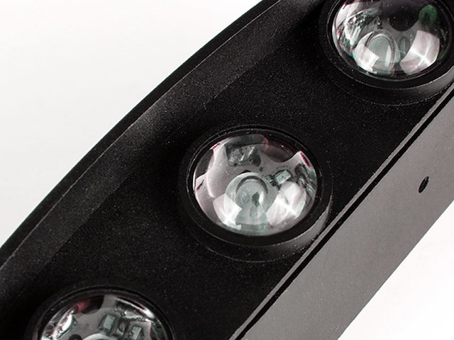 10 x 6w led wandlamp zes licht zwart warm wit waterdicht - afbeelding 7 van  9