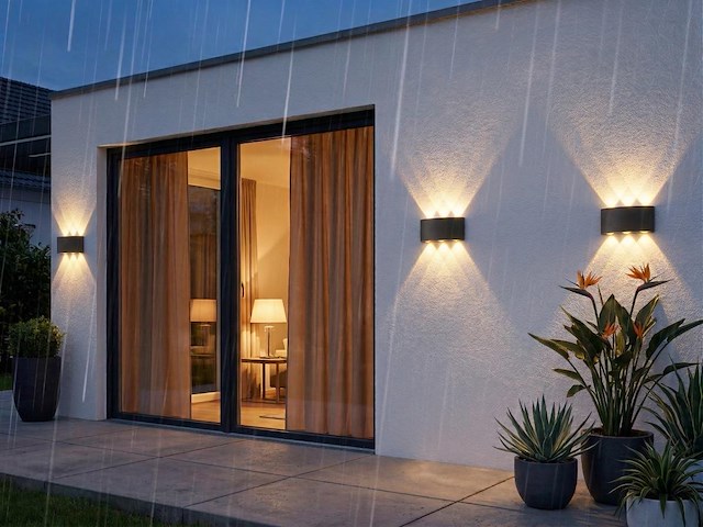 10 x 6w led wandlamp zes licht zwart warm wit waterdicht - afbeelding 3 van  9