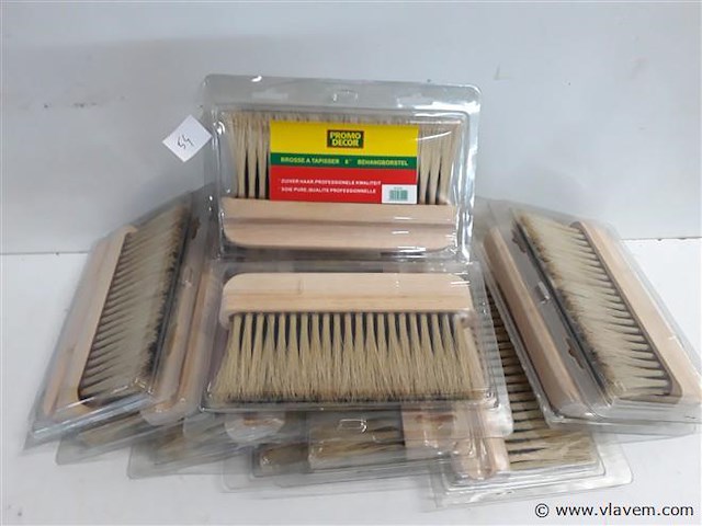 10 x afstoffer of behangborstel 21 x 2,5 cm - afbeelding 1 van  2