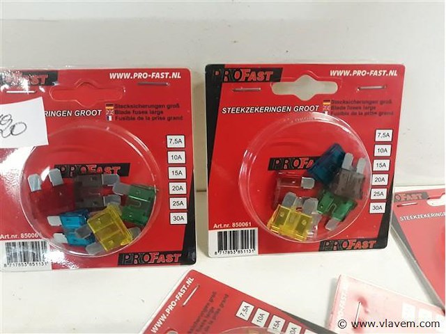 10 x autozekeringen 6 stuks 7,5-10-15-20-25-30a - afbeelding 2 van  2