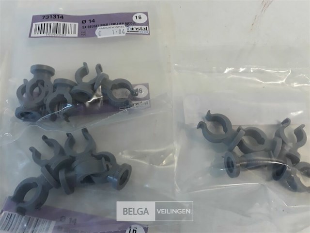 10 x beugel pvc 5 stuks voor buis 14mm - afbeelding 3 van  3