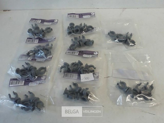 10 x beugel pvc 5 stuks voor buis 14mm - afbeelding 1 van  3
