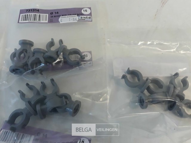 10 x beugel pvc 5 stuks voor buis 14mm - afbeelding 3 van  3