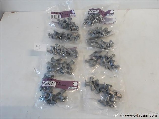 10 x beugel zamak 5 stuks voor buis 10mm - afbeelding 1 van  2
