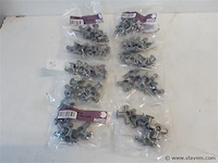 10 x beugel zamak 5 stuks voor buis 10mm - afbeelding 1 van  2