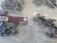 10 x beugel zamak 5 stuks voor buis 10mm - afbeelding 2 van  2