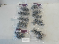 10 x beugel zamak 5 stuks voor buis 10mm - afbeelding 1 van  3