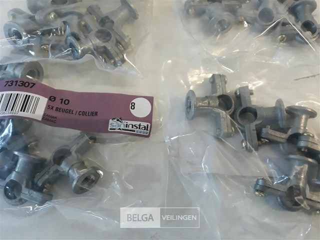 10 x beugel zamak 5 stuks voor buis 10mm - afbeelding 3 van  3
