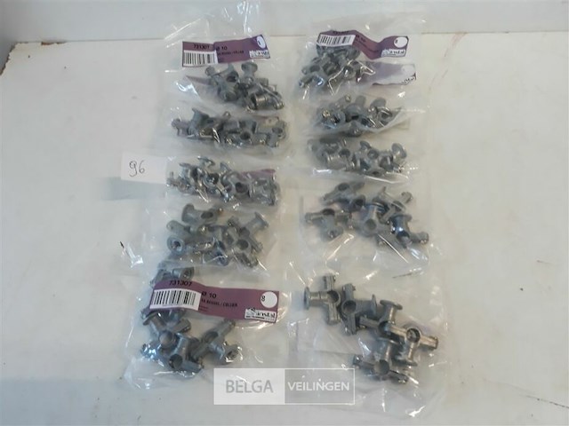 10 x beugel zamak 5 stuks voor buis 10mm - afbeelding 1 van  3