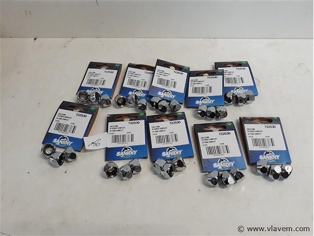 10 x bicoon compleet 3 stuks chrome - afbeelding 1 van  2