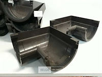 10 x binnenhoek 125mm bruin pvc regenafvoer - afbeelding 3 van  3