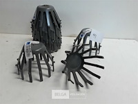 10 x bladvanger spin voor goot 80mm grijs - afbeelding 3 van  3