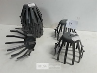 10 x bladvanger spin voor goot 80mm grijs - afbeelding 3 van  3