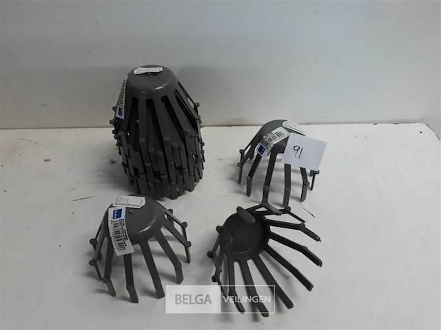 10 x bladvanger spin voor goot 80mm grijs - afbeelding 2 van  3