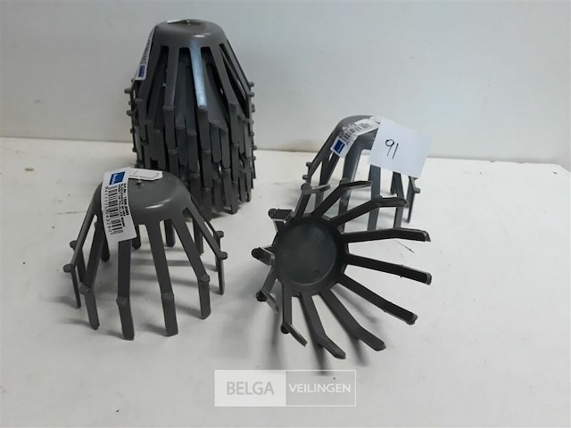 10 x bladvanger spin voor goot 80mm grijs - afbeelding 3 van  3
