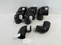 10 x bocht 90° 50 mm bruin pvc regenafvoer - afbeelding 1 van  3