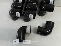 10 x bocht 90° 50 mm bruin pvc regenafvoer - afbeelding 3 van  3