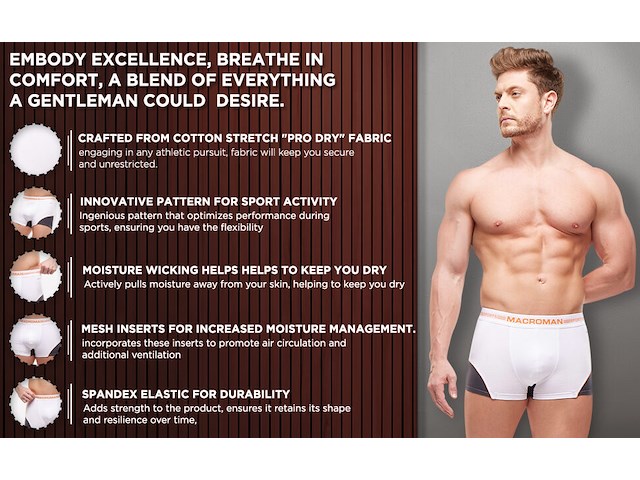 10 x boxershort - macroman - sports pro - maat s - afbeelding 8 van  8