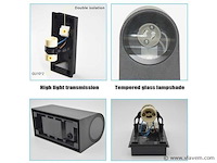 10 x buiten wandlamp – gu10 – dubbele lichtuitgang – ip65 – zwart - afbeelding 5 van  5