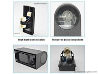 10 x buiten wandlamp – gu10 – dubbele lichtuitgang – ip65 – zwart - afbeelding 5 van  5